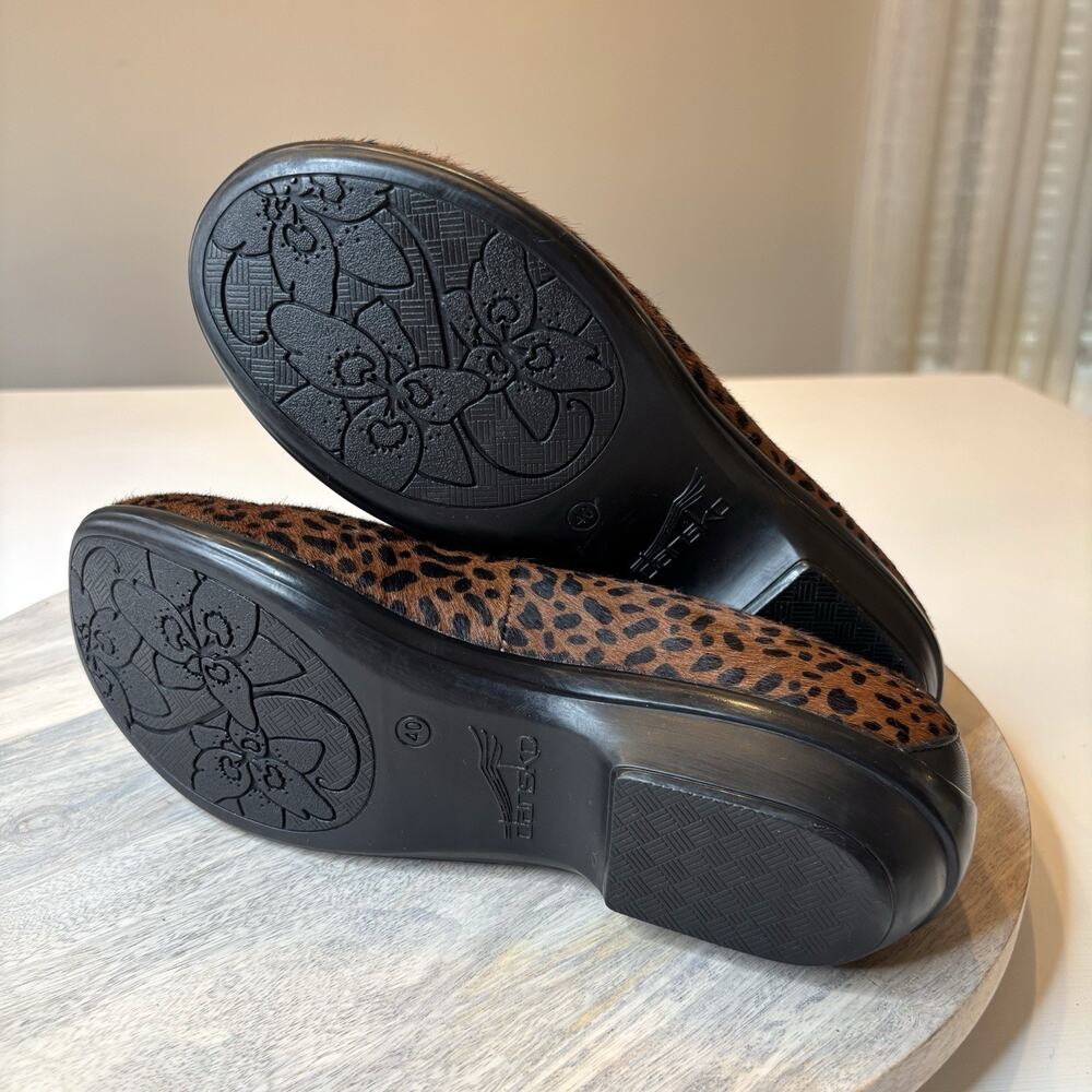 Dansko Olivia Women's Cheetah Print Calf Hair Loafers Comfort Shoes US Size 9 - Picture 10 of 11